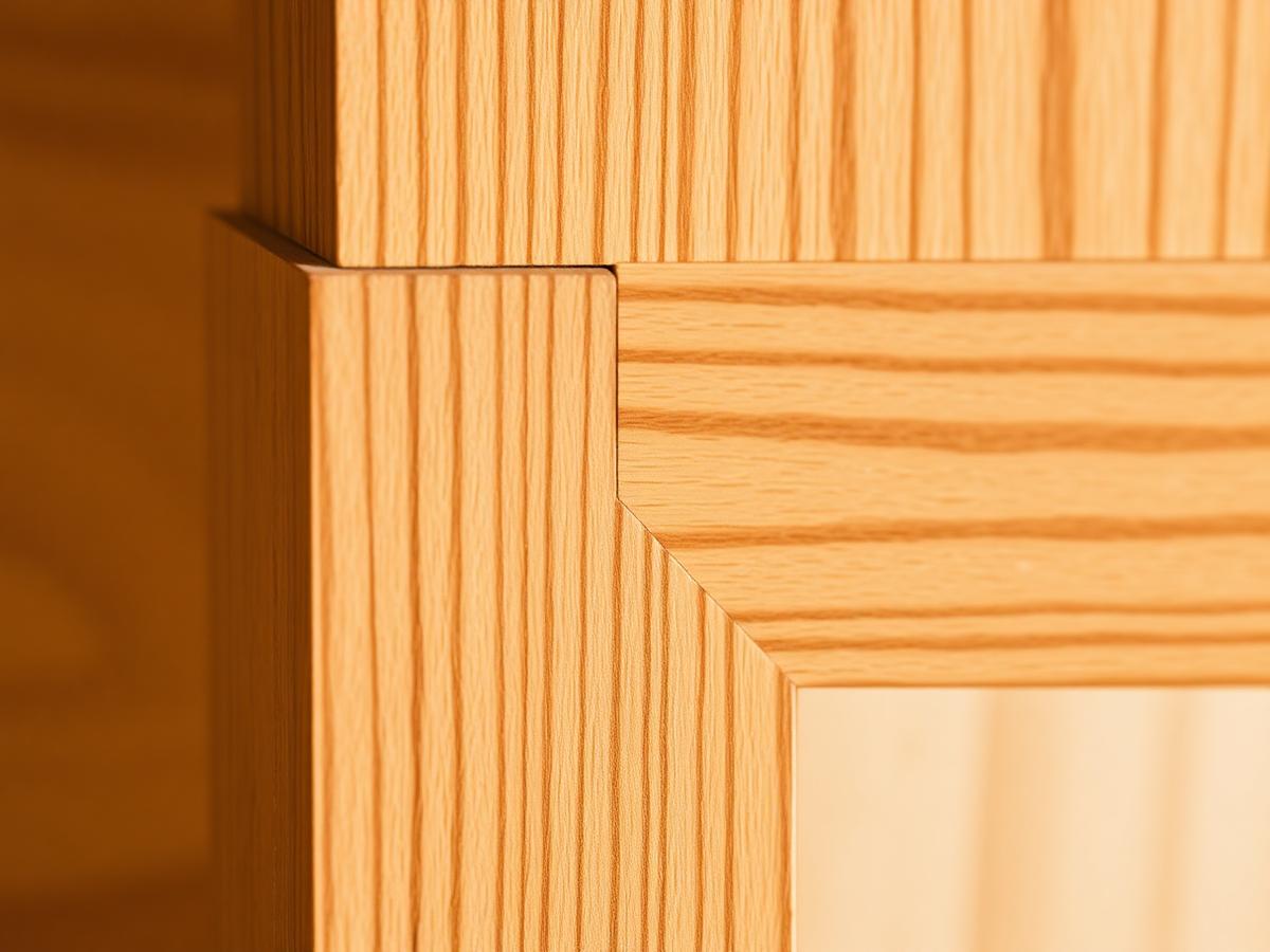 Detail van een zorgvuldig afgewerkte houtverbinding